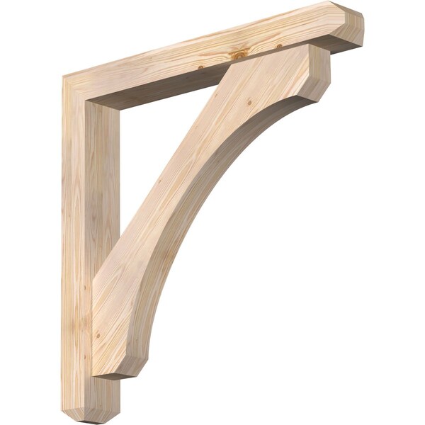 Ekena Millwork Legacy Craftsman Smooth Bracket w/ Offset Brace, Douglas Fir, 5 1/2"W x 38"D x 38"H BKT0604X38X38LEC04SDF - main